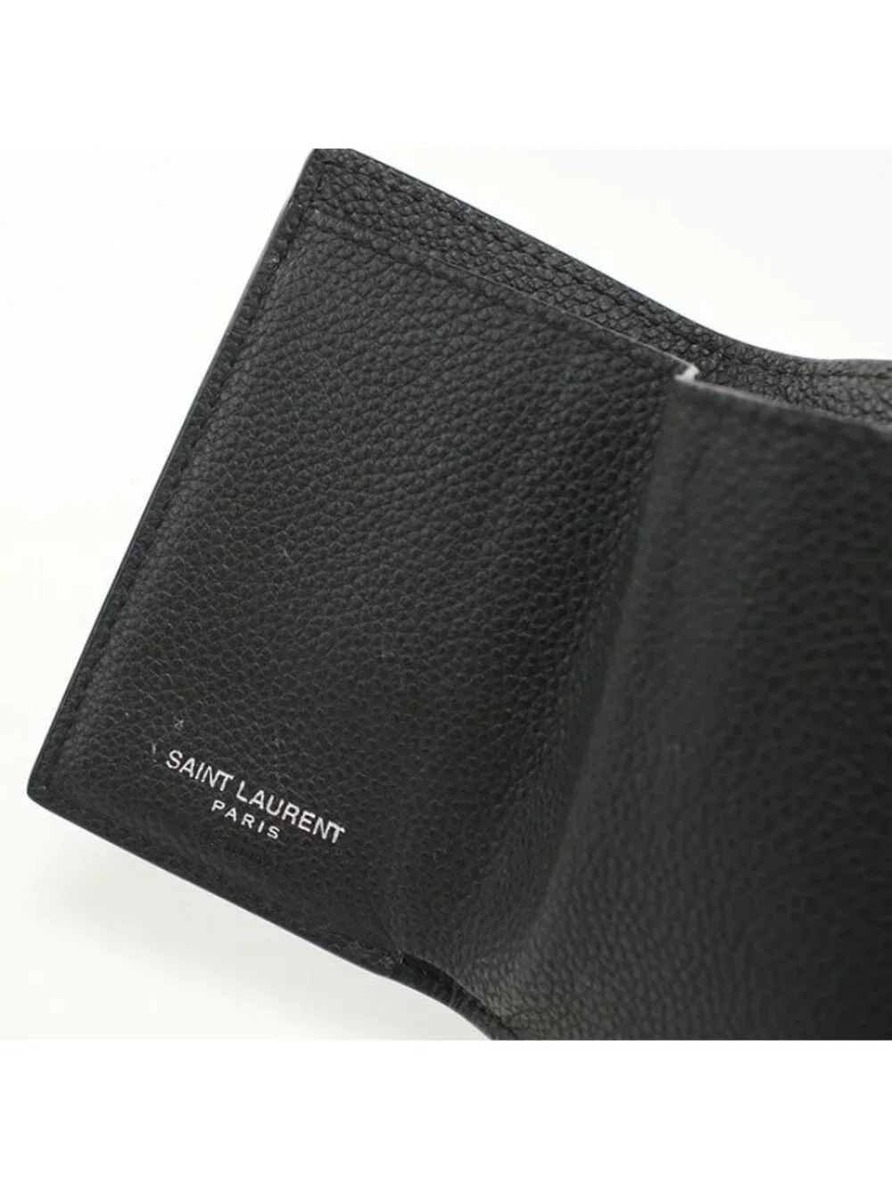 Saint Laurent Origami Tiny Wallet YSL Logo Trifold Calf - Picture 6 of 8